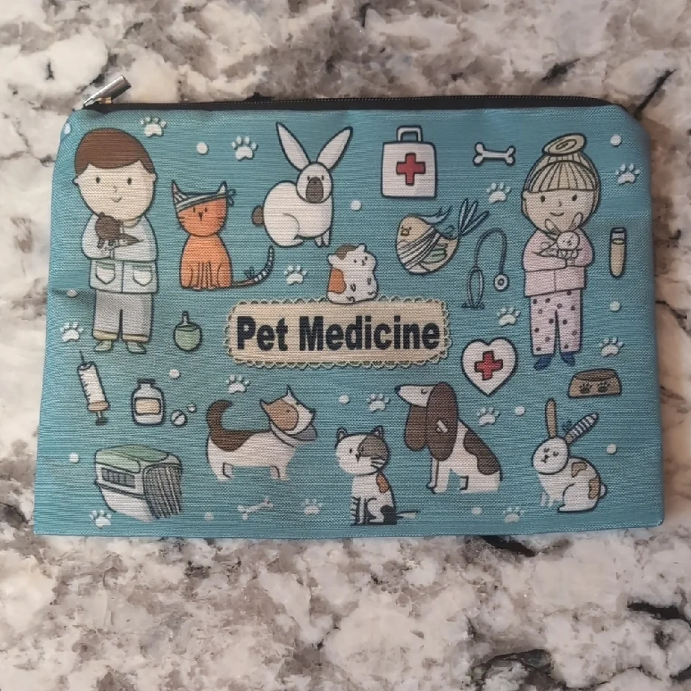 Pet Medicine Pouch with Animal Print